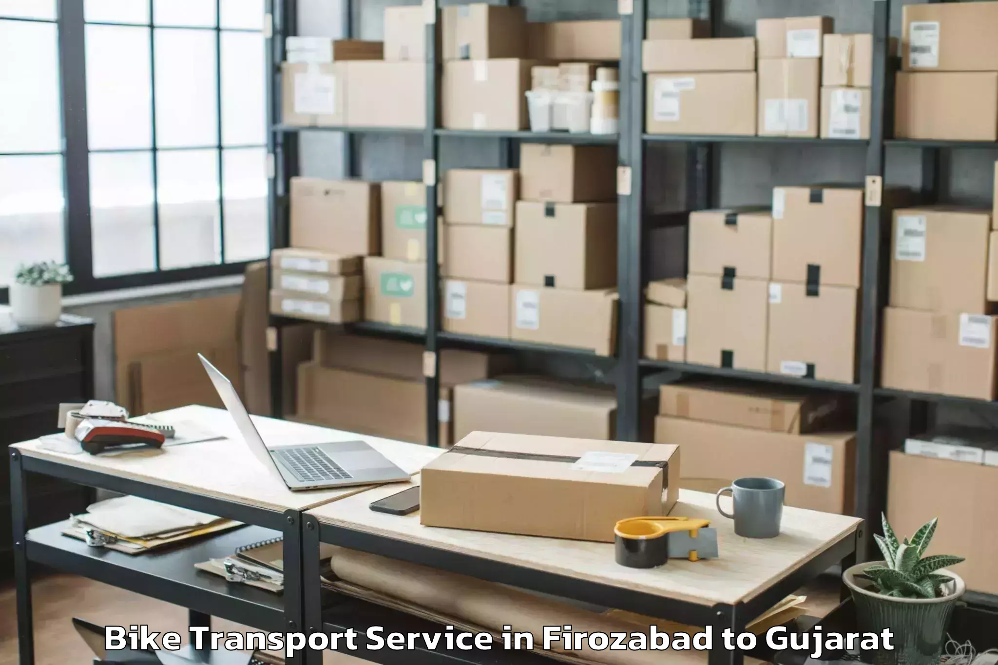 Expert Firozabad to Dhasa Bike Transport